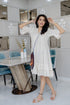 OFF WHITE BOHO DRESS WITH SLING BAG